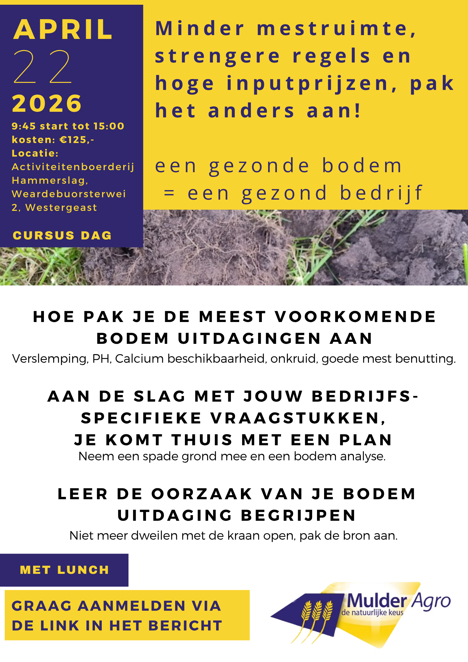 Uitnodiging basis bodemcursus 1 dag